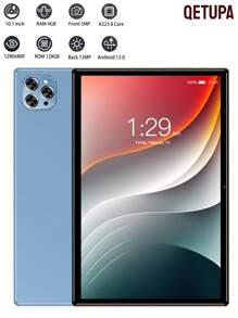 Qetupa 10.1" M9-4 Android 13 Tablet,4GB RAM+128GB ROM,A523 Octa-Core 2.0GHZ Processor,HD(1280x800) IPS Touch Screen,5MP Front Camera&13MP Rear Camera,6000mAh Battery,802.11ac WIFI5 2.4G+5G,BT 5.4,GPS,No Support SIM Card