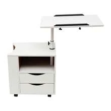 RibasuBB Multi-Functional Bookshelf With Adjustable Top, Universal Wheels, Wire Clip, And Book Stoppers - Modern Design For Home, Office, And School Use - White - View 11