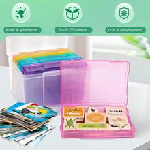NetHong Photo Storage Box Crafts Storage Clear Colour Container Photographs 5"X7" Big - Multicolor - View 3