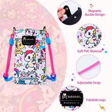 TOKIDOKI Tokidoki Unicorno PU Leather Crossbody Cell Phone Purse, Lightweight Shoulder Bag Wallet Credit Card