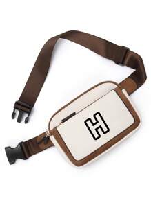 1pc PU Leather Leisure Lady Fanny Pack Adjustable Waist Bag For Casual, Work Or Travel Sport Activities