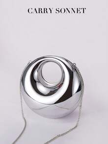 Acrylic Evening Clutch Bag For Women Glitter Metallic Purse Wedding Party Prom Cocktail Handbag,Gets Acrylic Clutch Purses For Women Gold Metallic Purse Silver Unique Handbag For Wedding Party,Gold Purse,Prom,Gold Bag,Bride,Prom Accessories,Teacher Gifts,Holiday Essentials,Travel Essentials - Silver - View 6