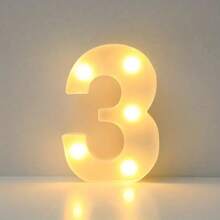 1pc DIY Illuminated Letter Light, 26 Letters And 10 Numbers Options, Suitable For Children Room, Nursery, Birthday, Holiday Decor, Girl's Room Decor, Home Decor, Engagement Party, Wedding, Birthday Party, Christmas Light, Home Bar Decor