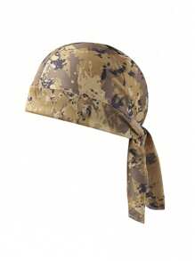 1pc European & American Outdoor Camouflage Bandana Headwear, Breathable Printed Sports Face Shield Scarf Hat