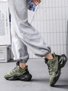 Men's Casual Sport Running Shoes, Breathable Fabric Upper, Wear-Resistant PVC Outsole, EVA Insole, Anti-Skid, Low-Top, All-Season Outdoor Training Sneakers