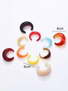1 pièce Bracelet à manchette ouvert minimaliste de mode bohème Y2K tie-dye multicolore en résine, convient pour les femmes: vacances à la plage, décontracté, festival de musique, fête, port quotidien