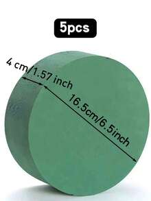 20块/10块/5块/4块/2块 6.5英寸/4英寸*4.7英寸/4英寸*3.1英寸/4英寸圆形花泥，绿色干湿两用花泥，婚礼花艺用品花泥块，人造走道花 - 彩色 - 查看 25