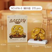 New Arrivals Kawaii Bread&Cake Series Mini Building Blocks Toys Micro Small Particle Building Blocks Plastic 3D Puzzle Toast Sandwich Croissant Kids Toys Educational Toys,Children Birthday Gifts,Party Decorations,Christmas Gifts/New Year Gifts - Multicolor - View 11