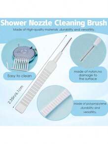 10pcs Shower Cleaning Brush, Shower Hole Cleaning Brush Tool, Bathroom Toilet Shower Head Crevice Cleaning Needle, Cleaning And Unclogging Tool, Household Cleaning Supplies (Random Color/Style)