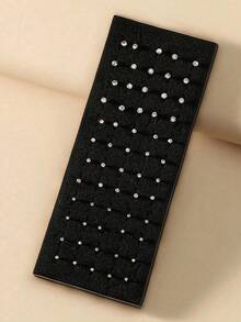 60 piezas Rhinestones básicos de acero inoxidable de varios tamaños para piercing de nariz - Blanco - Ver 2