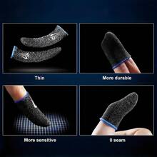 4pcs Gaming Finger Cots, Professional E-Sport & Mobile Game Grip Finger Sleeves, Breathable Anti-Sweat