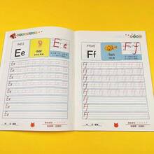 32 Pages Of 1 English Exercise Book+Gift (Pencil And Pen Holder), Practice Font Learning, English Letter Practice Book, English Tracing Red Book, Writing Copybook, Writing English Calligraphy Practice Book - Red - View 4