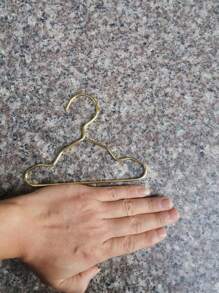 10pcs/Set Hangers, Gold Mini Hangers, Metal Small Hangers, Teddy Dogs, Cats, Puppets, Dolls, Pet Store Clothes Support
