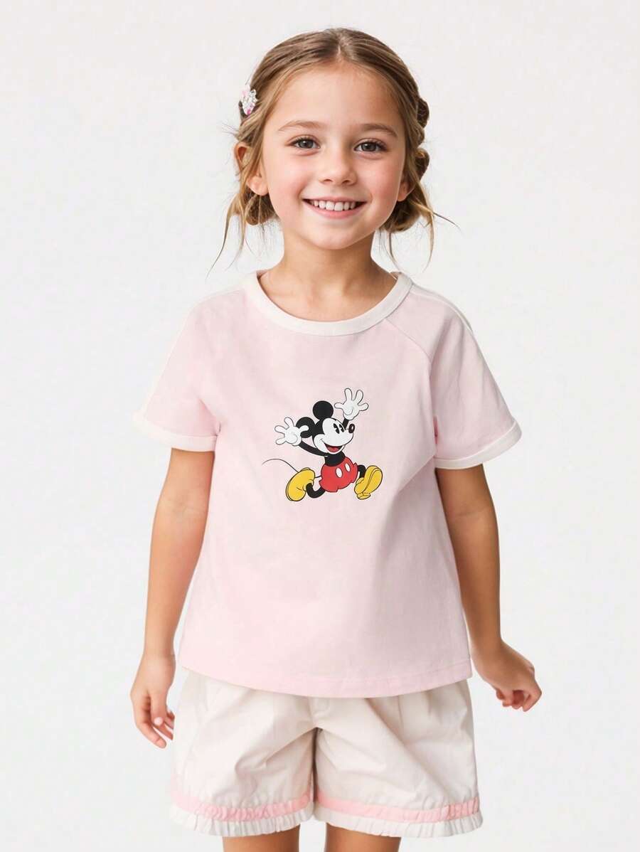 Balabala Balabala Baby Mädchen Disney Kurzarm T-Shirts, Baby Mädchen Tops für Sommer 2025