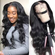 Uveous 250% Density 42Inch Body Wave Lace Front Wigs Human Hair Pre Plucked 13x6 HD Transparent Lace Frontal Wigs Human Hair 250% Density 22 Inch Frontal Wigs Human Hair With Baby Hair For Women - Natural Black - View 1