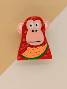 1 Piece Exquisite 3D Fashion Handmade Acrylic Board Rooster & Money-Loving Gorilla Shape Brooch, Handcraft, Birthday Gift, Holiday Gift, Collection