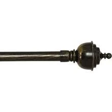 U HOME - Barra de Cortina Extensible 19mm para Salón Dormitorio Torre - Negro y Oro - Ver 1