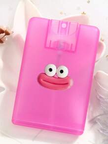 1 pieza Botella de spray de plástico con forma de tarjeta con capacidad de 20ml, 4 colores diferentes de boca interesante (rosa, blanco, rojo, negro), rellenable y utilizable, puede almacenar perfume, alcohol, agua desmaquillante
