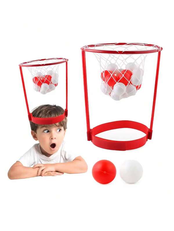 Diadema con juego de baloncesto, aro ajustable para juego de balón para carnavales al aire libre y decoración de fiestas