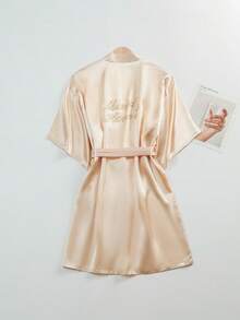 Wedding Bridal Bridal Tinted Robe Silk Robe Wedding Makeup Advanced Dressing Gown Suitable For Hotels, Wedding Parties, Protective Party Wear Home Bathroom Decor Summer Back To School - Multicolor - View 25