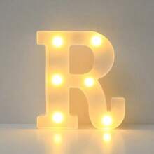 1pc DIY Illuminated Letter Light, 26 Letters And 10 Numbers Options, Suitable For Children Room, Nursery, Birthday, Holiday Decor, Girl's Room Decor, Home Decor, Engagement Party, Wedding, Birthday Party, Christmas Light, Home Bar Decor