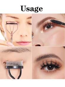 Pente para cílios 2 em 1 em aço inoxidável, escova para cílios, separador de cílios, pente para cílios com tampa, ferramentas profissionais para pentear cílios e remover grumos, ferramenta para pentear cílios em formato de leque para maquiagem dos olhos, extensão de cílios, gel para cílios, ferramenta para extensão de cílios com design curvo, conjunto de maquiagem para cílios feminino, aplicador de cílios não irritante, cria cílios perfeitos, compacto e portátil para viagens, maquiagem, barato, decoração de quarto, penteadeira, viagens, quarto, acessórios de maquiagem, barato, lembrancinhas, maquiagem, ferramentas de maquiagem, coisas baratas, presentes, presentes para mulheres, presentes de Natal