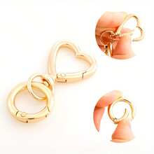 10pcs Zinc Alloy Heart Shape Keyring Clip - Snap Design For Wristbands, Card Holders And Picture Keyrings - Durable Metal Construction, Wristband Accessory | Fashion Keychain | Zinc Alloy Metal - Multicolor - View 10