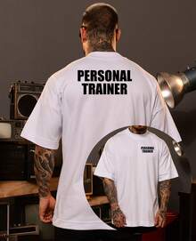 Camiseta Camisa Personal Trainer Uniforme Profissão Academia Uniforme - Branco - Visão 1