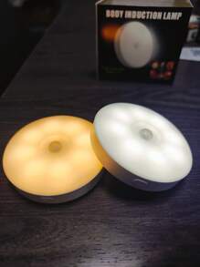 Luz nocturna inalámbrica LED, 8 bombillas de unicolor regulable, lámpara de lectura recargable USB, sensor de movimiento inteligente de 120°, desmontable magnético, luz de noche para dormitorio, apto para dormitorio, armario, mesita de noche, entrada, pasillo, balcón, iluminación de lectura (Luz cálida/Luz blanca)