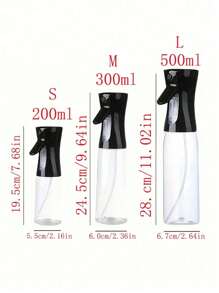 1 sticlă de pulverizare reîncărcabilă, pulverizator de înaltă presiune cu duze interschimbabile, atomizor portabil de călătorie transparent pentru produse cosmetice, ulei, apă, îngrijire a pielii, grădinărit