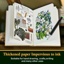 1Pc, A5, Van Gogh Retro Oil Painting Sketchbook, 100Pages, Bandage Sketchbook, Marker Pen Sketchbook, Thick Watercolor Sketchbook, Hand-Painted Journal, Hard Cover Thickened Notebook, Drawing Supplies, Paper For Artists, Perfect Gift