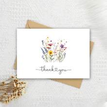 Thẻ Cảm Ơn Wildflower | Thẻ Quà Tặng Cảm Ơn Wildflower | Thẻ Ghi Chú Wildflower | Văn Phòng Phẩm Wildflower - nhiều màu - Xem 10