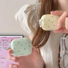 韩版黄色波点清新耳机盒，兼容苹果PRO 3/ PRO 2/ 3/ 2 - 黃色 - 查看 3