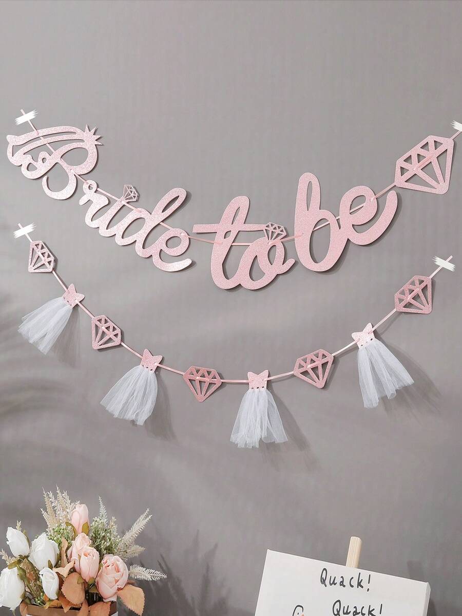 1pc/Set Bride To Be Wedding Bridal Shower Party Decorative Banner