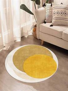 1pc Velvet Material Luxurious Geometric Round Pattern Printed Throw Blanket, Machine Washable, Suitable For Study, Bedroom, Living Room And More Scenarios. (Wrinkles May Occur Due To Factory Packaging, Just Low-Temperature Iron The Product To Restore Flatness After Receiving)