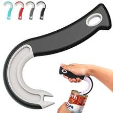 New Easy Grip Can Opener - Durable Plastic Material, Suitable For Home And Restaurant Use, Perfect For Christmas Parties - Black - View 2