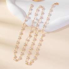 1 pieza Collar en forma de Y con colgante de corazón hueco de plata/oro, decoración con brillo, apto para uso diario, citas, fiestas, vacaciones, aniversarios, regalo de cumpleaños, elegante, delicado, minimalista, lujoso, de moda, sexy, lindo