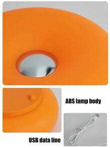 LED Orange/White Donut Decorative Table Lamp For Living Room, Bedroom, Dining Room, Bedside, Desk Lighting, Outdoor Camping, Birthday Gift, USB Plug, Touchable, Tri-Colour Dimmable, Adjustable Brightness
