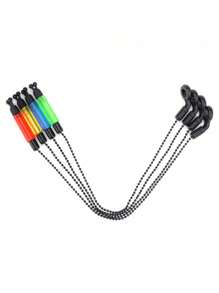 1 Stück Biss-Alarm Karpfen Angeln Haken Bobbins Indikatoren Angelwecker Stahl (zufälliges Kopfmuster) Kette Biss-Alarm Angelwerkzeug Karpfenangeln Bobbins, gemischte Farbe, hochbrechendes Polymer, ohne Batterie, kein Magnesiumstab/Feuerstein, für Angelwecker-Anzeige, Unabhängigkeitstag, Halloween, Tag der Arbeit