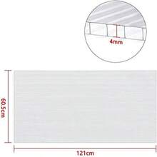 Froadp 14x Polycarbonate Hollow Wall Sheets, UV Resistant Double Wall Sheets For Greenhouse, Garden Greenhouse, 4mm | 10.25m² - 透明色 - 查看 2