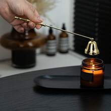 1pc Extinguishing Candle Tool Set, Stainless Steel Bell-Shaped Candle Snuffer, Aromatherapy Candle Accessories, Home Decor Stainless Steel Wick Trimmer Bell, Candle Extinguisher In Horn Shape, Available In Gold, Black, Rose Gold And Silver Colors, Suitable For Home, Restaurant, Cafe, Ball, Party, Christmas, Birthday, Halloween, Mother's Day