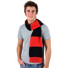 Result Mens Heavy Knit Thermal Winter Scarf (Red/Black) - Black - View 2