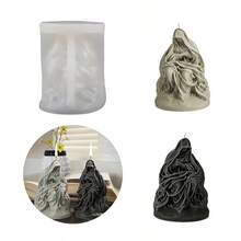 1pc Virgin Mary Silicone Candle Mold - White - View 5