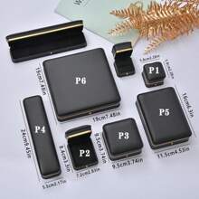 1 Stück Luxus Geschenkbox mit goldfarbenem Rand, für Ringe, Anhänger, Armbänder, Halsketten und Perlen