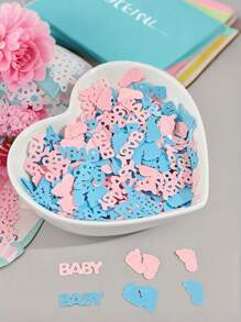 15/30/50g Gender Reveal Baby Foot Paper Scrap, Desktop Decoration Glitter Sprinkle Paper Scrap, Party Decoration, Baby Shower