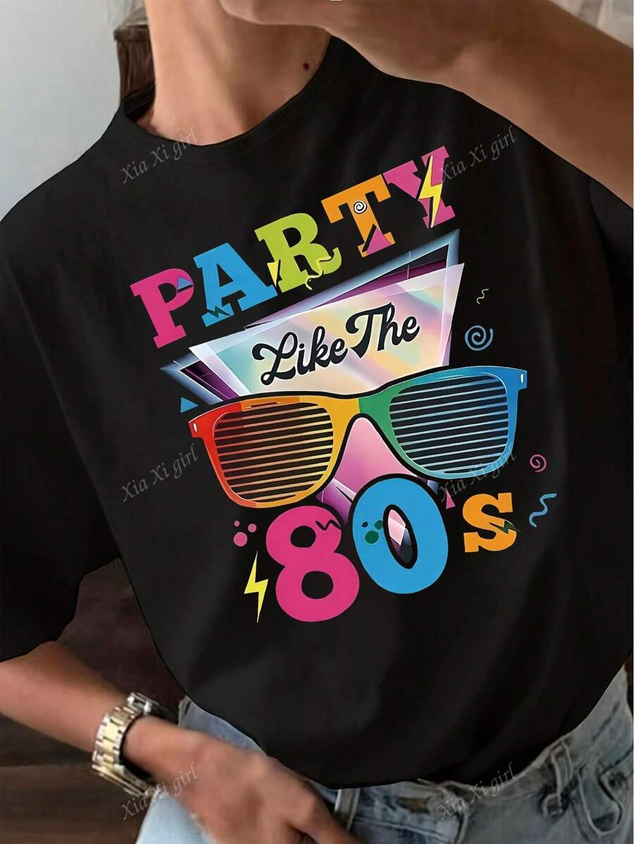 Women's T-Shirts, 80s Lover's Shirts, 80s Party CostumesKeywords:Summer Outfits For Women,Spring Outfits For Women,Summer Tops,Women Summer Clothes,|Going Out Tops Women,Going Out Outfits,Teacher Outfits For Women,Back To School,School Clothes,Back To School Clothes,Halloween Clothes