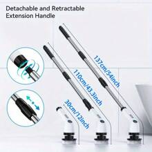 2025 13-In-1 Electric Rotary Scrubber, Dual Adjustable Speed Cordless Electric Scrubber For Cleaning, Adjustable And Removable Handle Shower Scrubber With 9 Replaceable Brush Heads For Floors, Bathrooms, Tubs, Tile