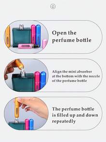 1/3PCS Chai đựng nước hoa di động có tên tùy chỉnh, Bình xịt nhỏ có thể nạp lại nhiều màu ngẫu nhiên, Bình đựng nước hoa bỏ túi khi di chuyển, Hộp đựng nước hoa dạng chai - 5ml - Xem 9