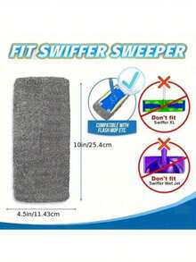 1/5/10/20件套可重复使用绿色拖把替换垫，平板拖把布，可水洗替换拖把布，高吸尘率和吸水性，干湿两用，易于清洁，清洁