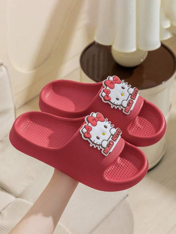 Sanrio 1 paar Sanrio Characters pantoffels, Kuromi, My Melody, Kitty, Home Indoor Slip-On, geschikt voor dames